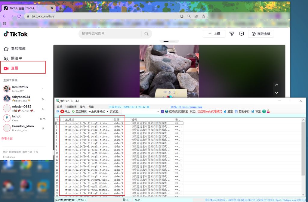 开始抓取网站媒体URL地址操作截图