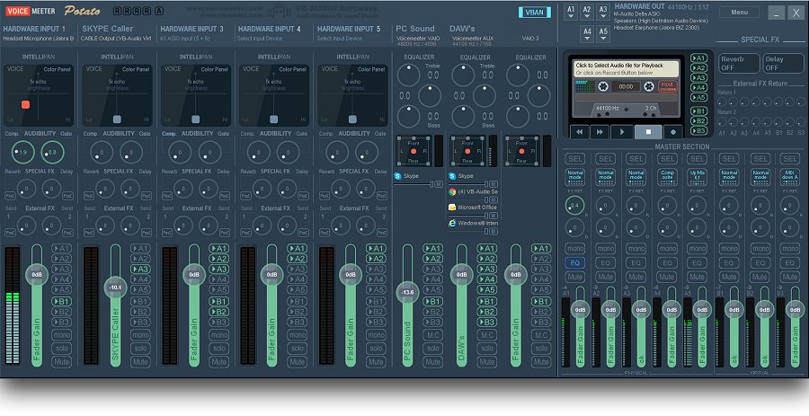 方案B:VoiceMeeter Potato配置操作截图